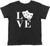 LOVE Letters With Theatre Masks Childrens Kids T-Shirt Boys Girls