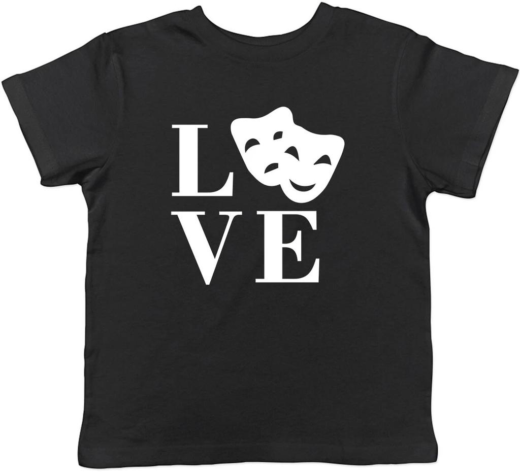 LOVE Letters With Theatre Masks Childrens Kids T-Shirt Boys Girls