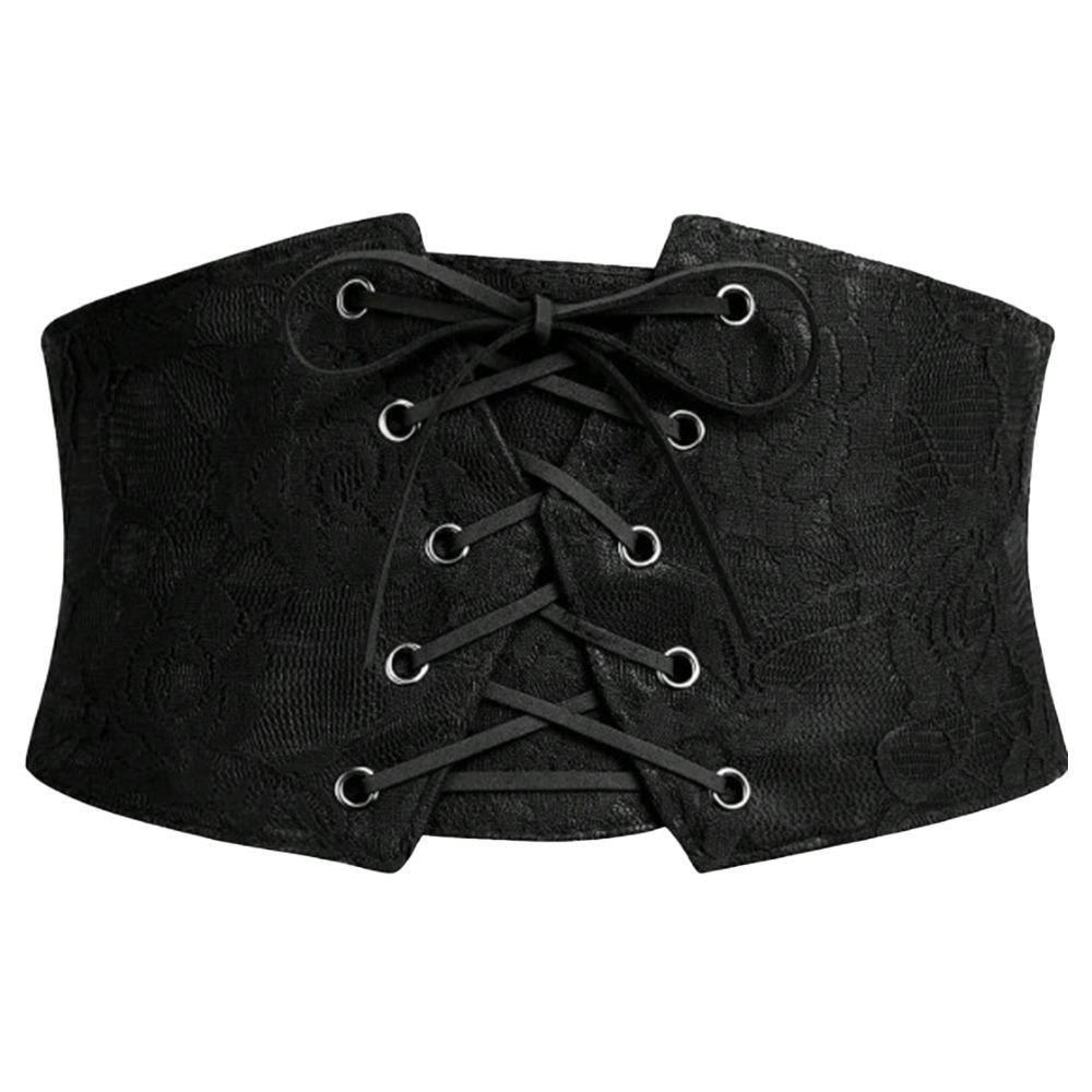 Straping Designer Belts Black Waist Belts Versatile Dress Cummerbunds  Female чёрный