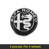 4Pcs 56mm Wheel Hub Caps Sticker Car Emblem Badge Decoration For Alfa Romeo Giulia Stelvio 156 Tonale Brera Giulietta Disco VolaMX5 