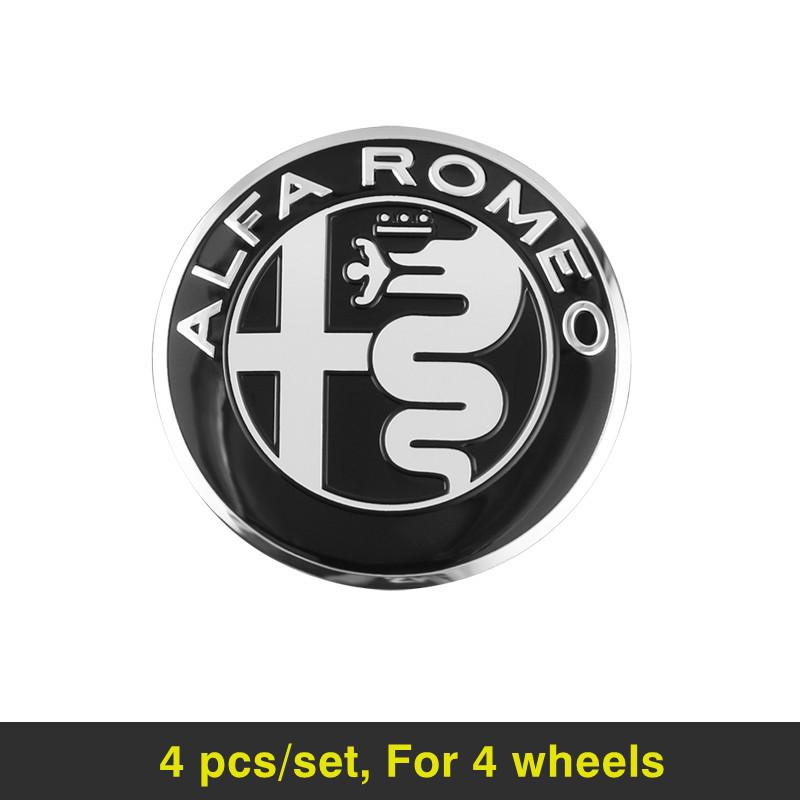 4Pcs 56mm Wheel Hub Caps Sticker Car Emblem Badge Decoration For Alfa Romeo Giulia Stelvio 156 Tonale Brera Giulietta Disco VolaMX5