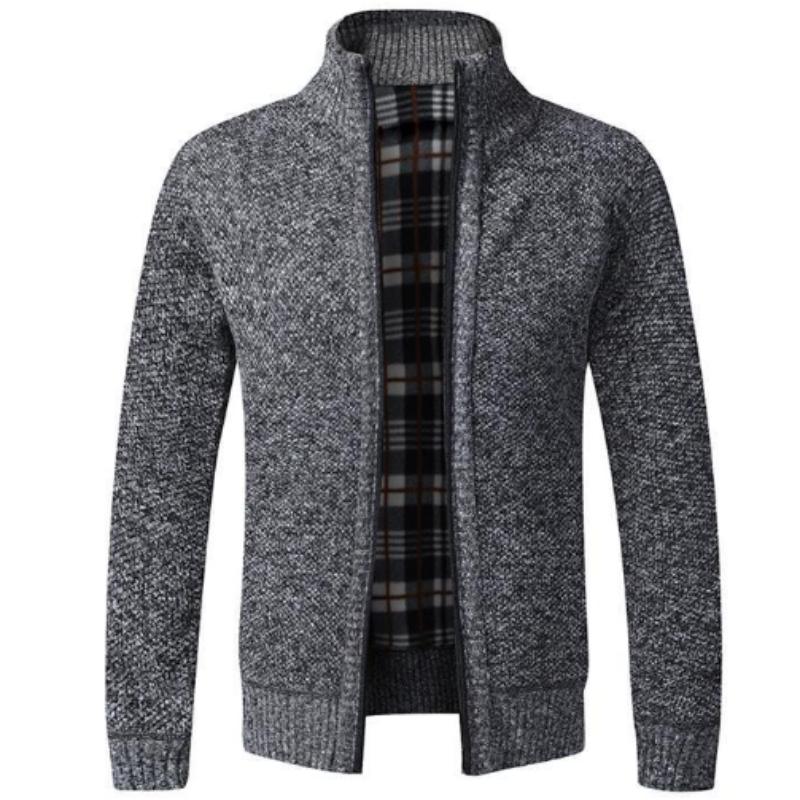 Men's Autumn and Winter Sweater Zipper Jacket Loose Sweater Men's Casual Youth Knitted Cardigan