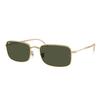 Ray Ban G 15 Green rectanGular sunGlasses Rb3746 001 31 56