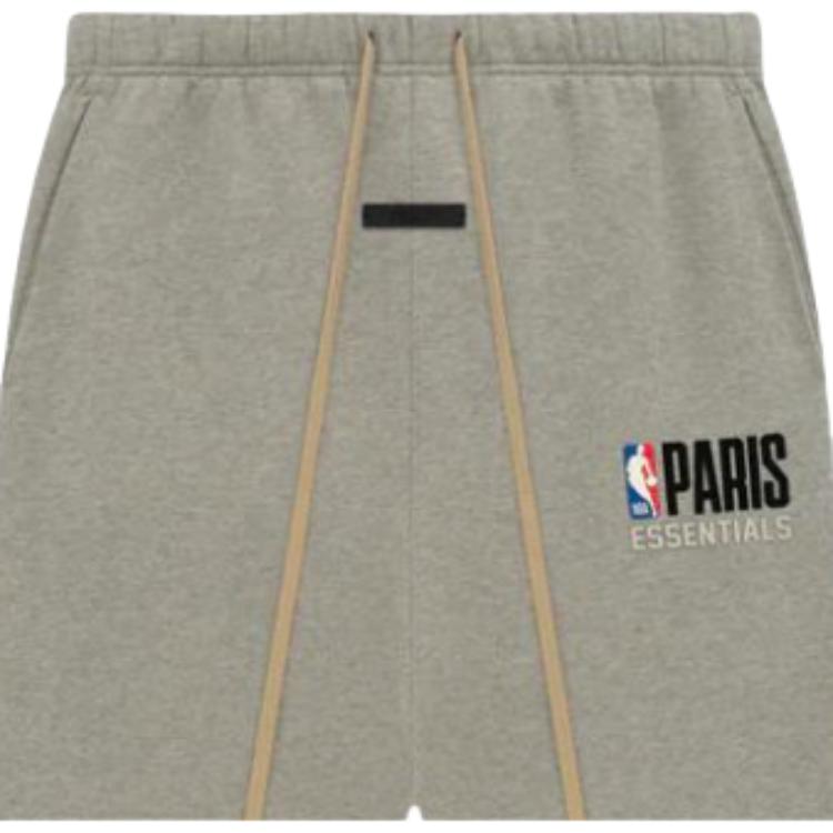 Fear of God Essentials x NBA Paris Relaxed Sweatpants Warm Heather Men Bottoms Grey 130AL246002F
