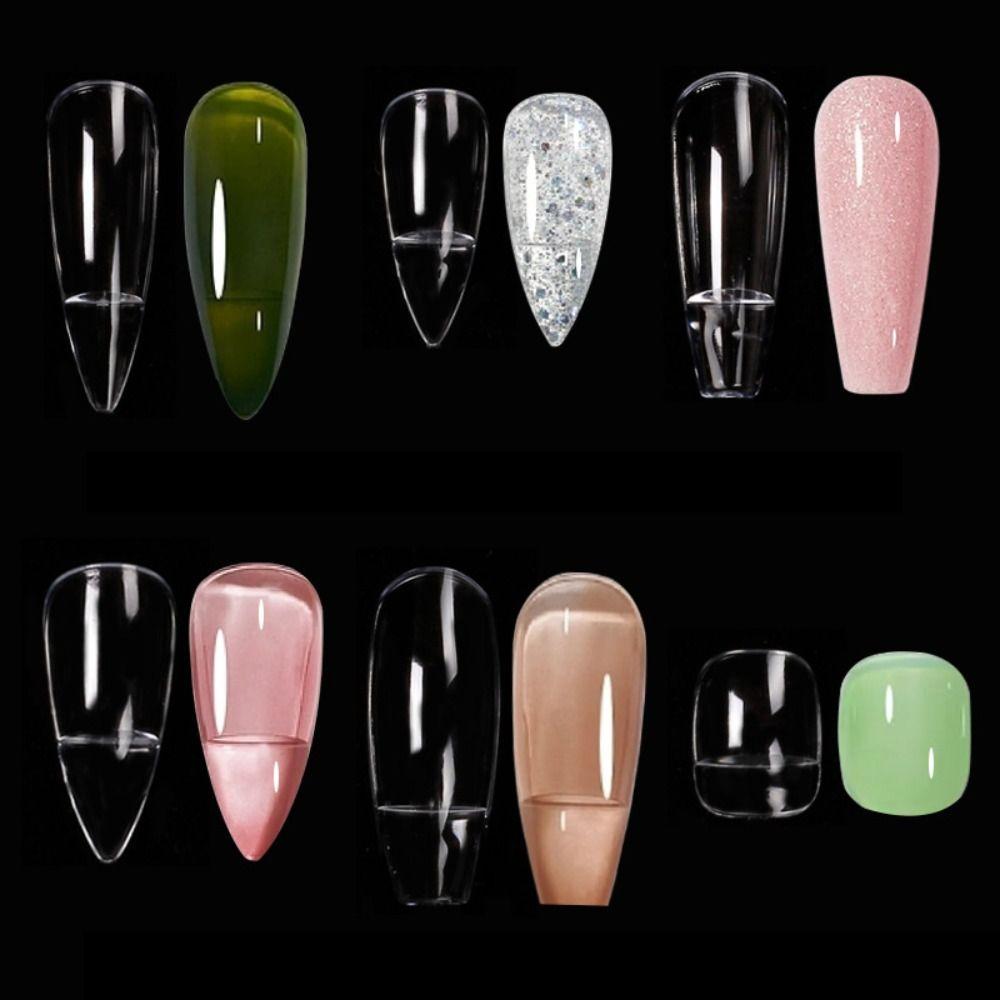 

Прозрачный Полное покрытие Бесшовные 6 видов формы Полная наклейка Накладные ногти Накладные ногти Кончики ногтей