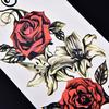 Fake Temporary Tattoo Sticker Red Rose Flower Arm Body Waterproof Women Art