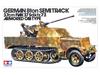 Tamiya 1/35 Military Miniature Series No. 144 German Armored 8-Ton Half-Panzer with 3.7cm Type 37 Anti-Aircraft Gun, Flaksaurier Plastic Model Kit 351