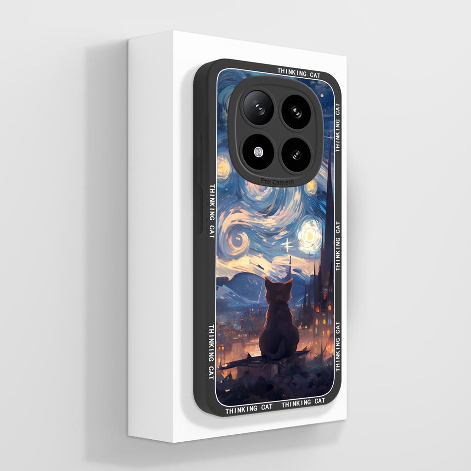 For Poco X7 Pro Case Creative Painting Soft Liquid Silicone High Quality Back Cover For Poco X 7 Pro X7Pro Full Cover Phone Case