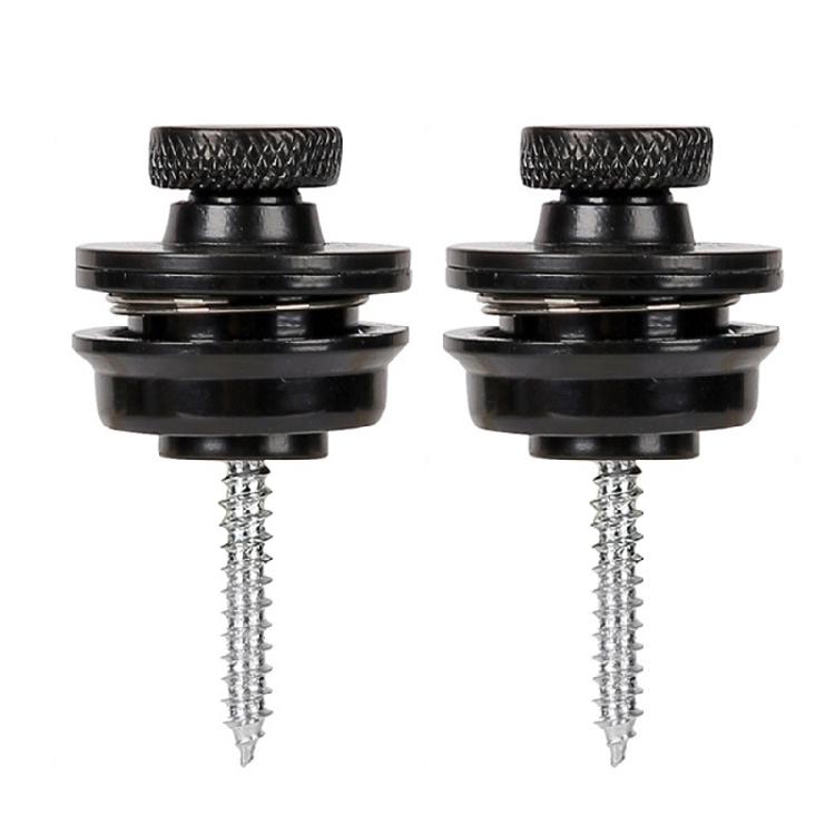 Set of 2 Guitars Strap Safe Locks Elegant Buttons Guitar Accessory Set Metal Strap Locks Electric Guitar Part for Repair