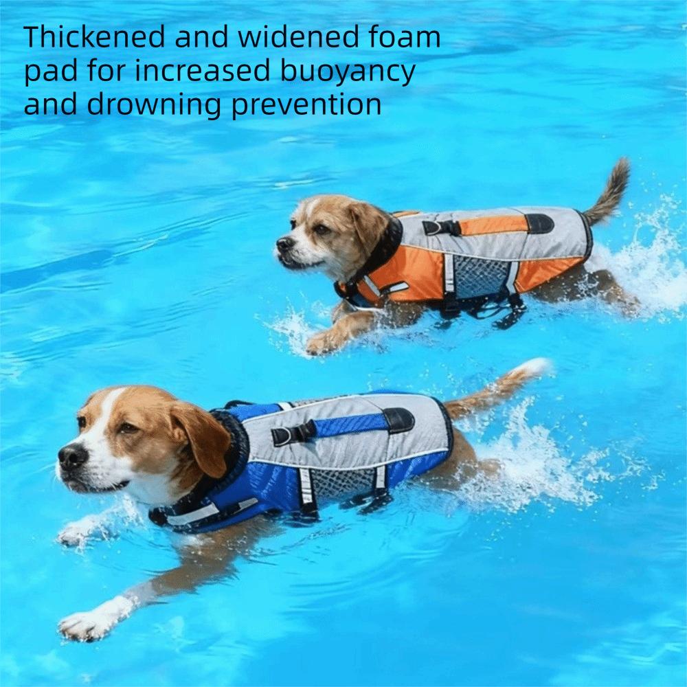 Adjustable Dog Swimming Vest Reflective Pet Life Preserver Dog Surfing Clothes  Swimming
