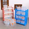 Simulation Warehouse Display Shelf With Storage Box Enhances Spatial Awareness Realistic Storage Doll House Scene Decors