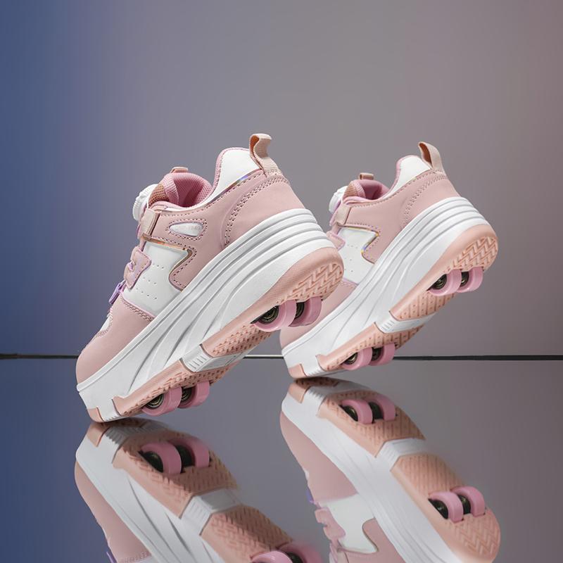 Scarpe Pattini a Rotelle Bambini Bambine Pattini a Rotelle a Quattro Ruote