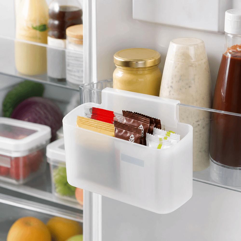 No Drill Refrigerator Side Organizer PP Classification Box New Storage Box Hanging Storage Bin
