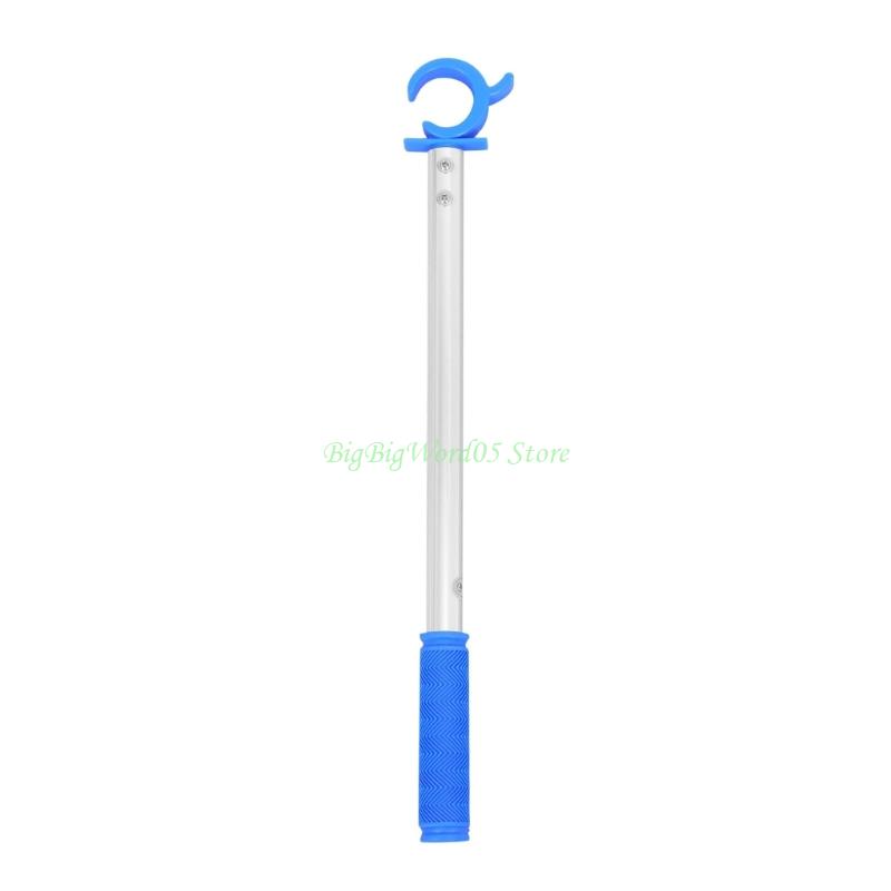 

24TE Modern Window Accessory Tool Sliding Hook Rod Strong Aluminum Safety Lock Mechanism Easy Setups for Household