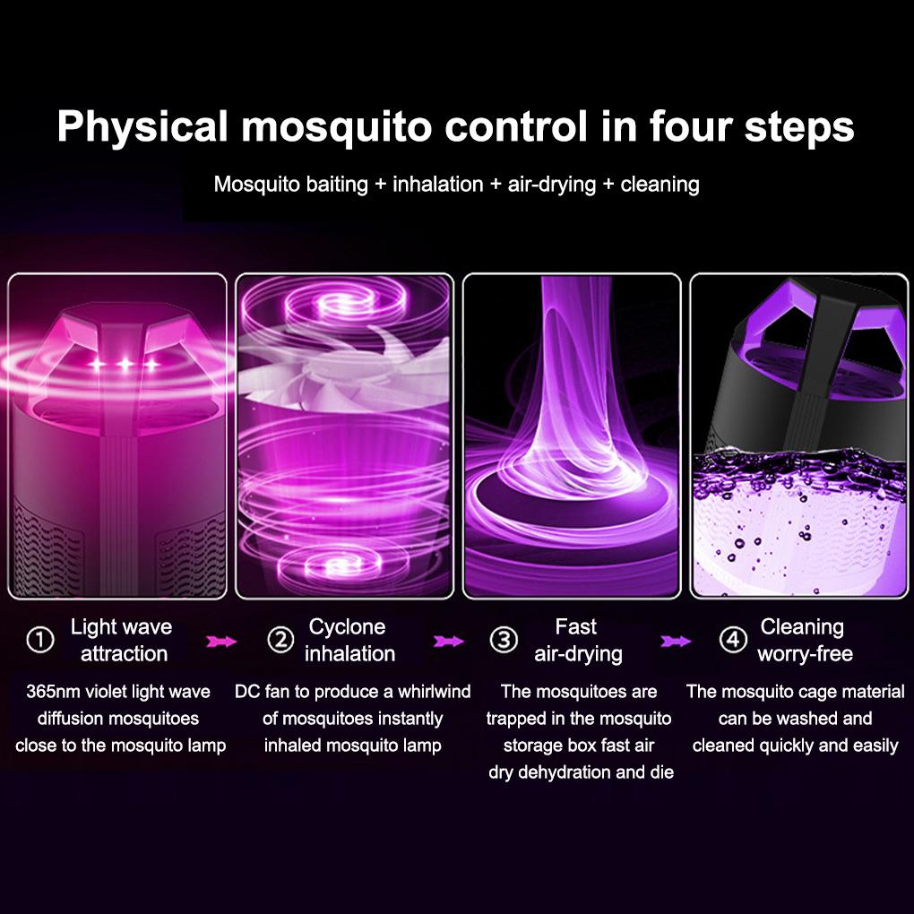 Electric Pest Lamp USB Bedroom Living Room Indoor 5W Sleeping Suction Light Attraction Garden Outdoor Control Catcher