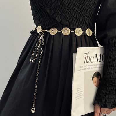 Versatile Bohemia Style Adjustable Waistband Long Waist Belt Dress Body Chain For Women Girls Vintage Openwork Waist Chain