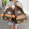 Rucksack Mädchen Internet-Berühmtheit Mode Niedlich Cartoon Student Kleiner Rucksack Süßer Stil Campus Burger Kleine Tasche