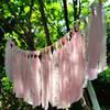 3Pcs Rolls Of Patterned Chiffon Ribbon With Frayed Edges