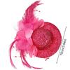 1Pc Hair Clips Feather Ladies' Hair Accessories Flower Girl Fascinator Hat Headwear Pearl Beaded Decor