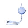 Shun Wang 120W Retractable 3-in-1 Fast Charging Cable for Apple & Huawei Phones