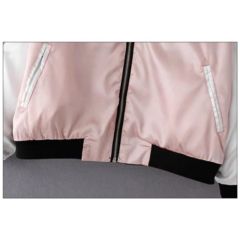 Giacca Bomber da Donna in Raso Sukajan Ricamata Baseball Cappotto Floreale Harajuku Autunno Seta Giapponese Ragazze