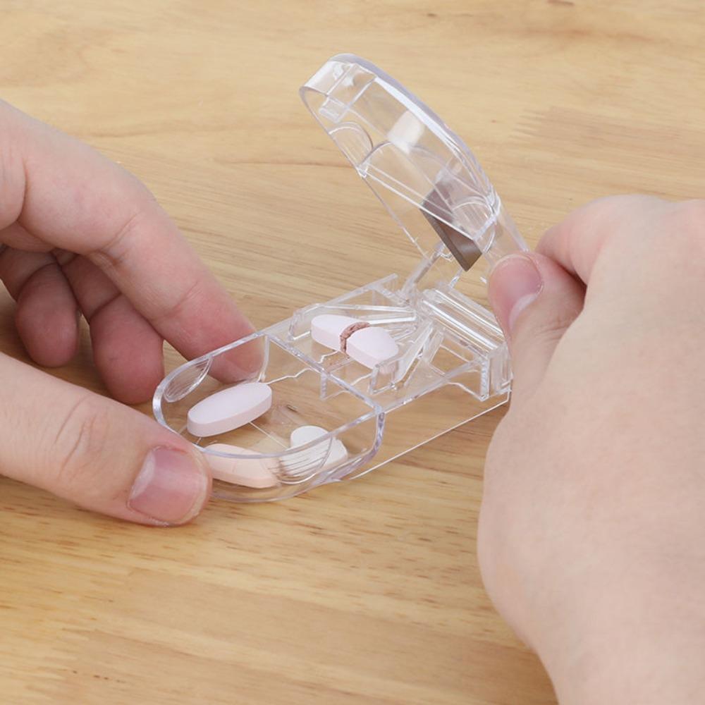 Travel Pill Splitter PP Tablet Divider New Pill Slice Box Elderly People