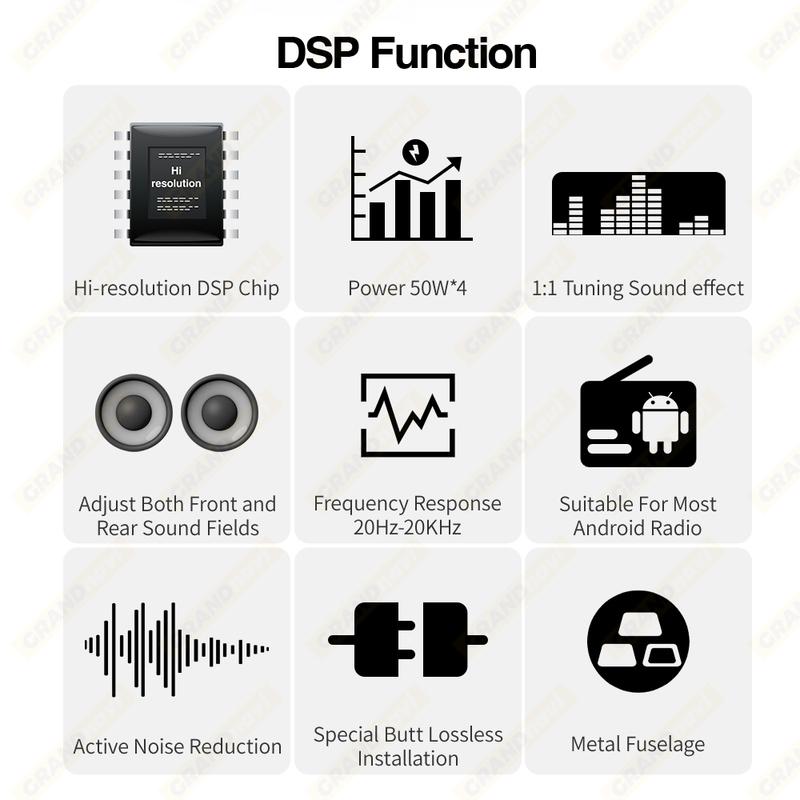 Car DSP 4 Channel Radio Amplifier Equalizer For Android Radio Non Destructive Modification Sound Enhance Multimedia Radio Player