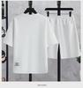 Men's Korean Summer Waffle Short-Sleeve T-Shirt & Casual Sports Two-Piece Set