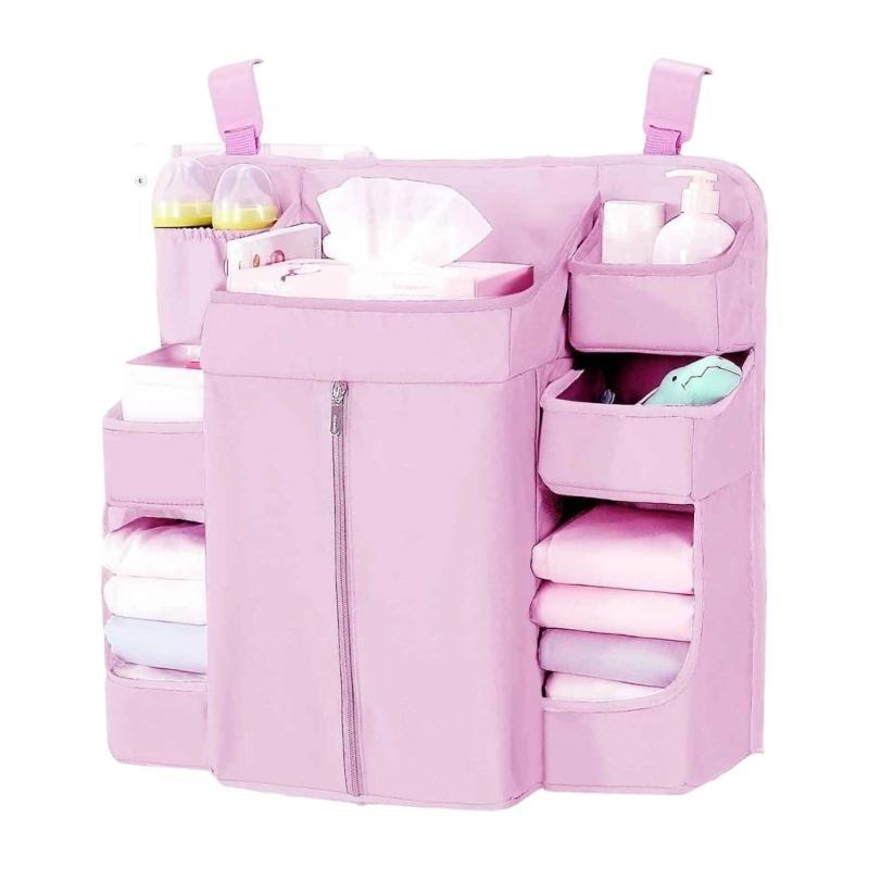  Space Saving Baby Bedsides Organizers Durable Fabric Storage Solution for Newborns Supplies