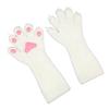 Cosplay Kostüm Pfotenhandschuhe für Damen Plüsch Tierpfoten Handschuhe Halloween Party Anime Requisiten Rollenspiel Handwärmer