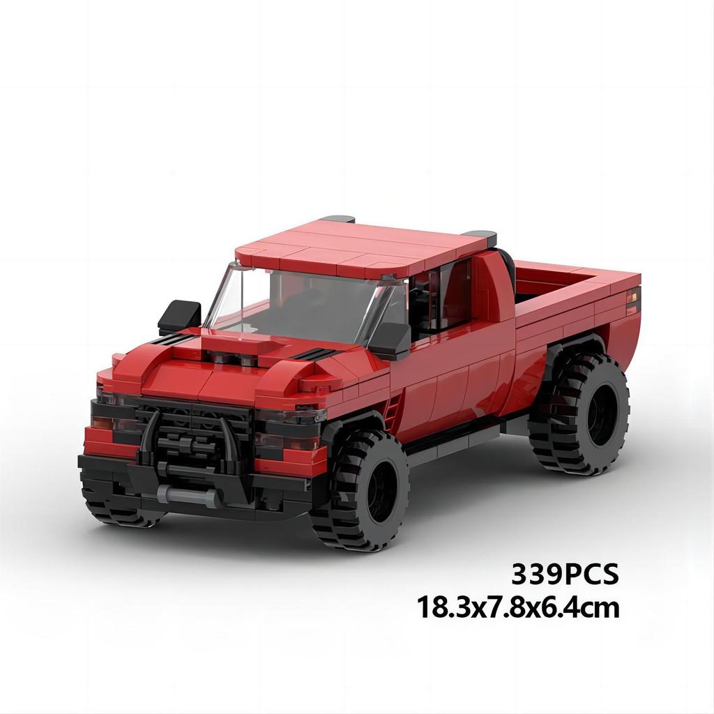 Car Compatible Building Blocks MOC-158848 Road Riding Ram 1500TRX Truck Insert Building Block Model Male