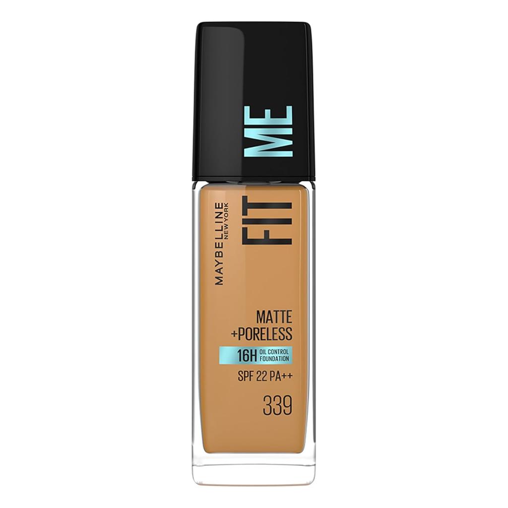 Maybelline New York Fit Me Matte Poreless Foundation Shade 339 30ml Natural Matte Finish Oil Control 16H