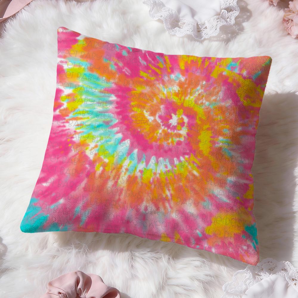 Tiedye Cushion Cover Premium Comfort Reversible Pillow Cove Two in One Design for Any Room Car Interior