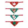 Christmas Cat Bandana Pet Triangle Scarf Funny Bib with Plush Santa Reindeer Xmas Tree Bandana Collar for Dogs Cats Holiday Dress-up