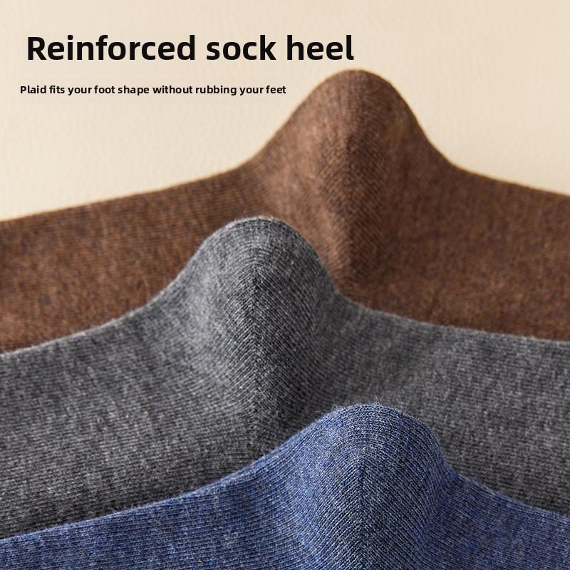 5 Pairs of Men's Autumn and Winter Pure Cotton Retro All Cotton 5A Antibacterial and Deodorizing Men's Sports Mid Top Socks