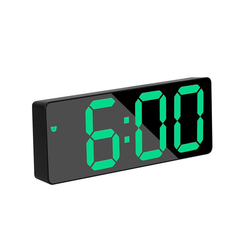 Digital Alarm Clock Battery Powered Adjustable Temperature Date Brightness Time