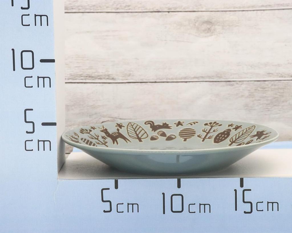 Castle Enterprises [Set of 10 18cm Summer Cake Plates] Mino Ware with Adorable Animal Designs, Scandinavian-Style Vintage Tableware