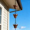Bronze,Blue Downspout Diverter High Performance Rain Chain Decorative Rain Chain Decorative Design Metal Finish