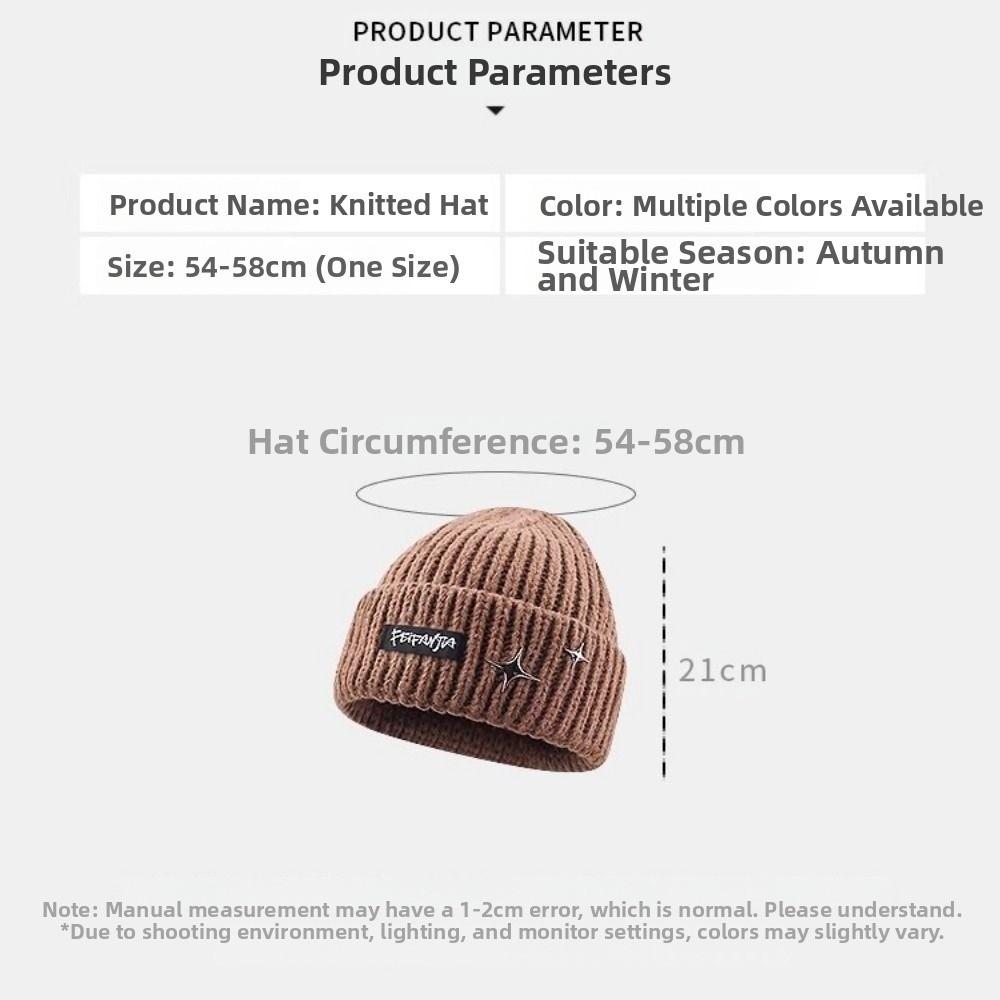 Solid Color Winter Autumn Hats Keep Warm Female Beanie Caps Warmer Bonnet  For Women/Men/Students
