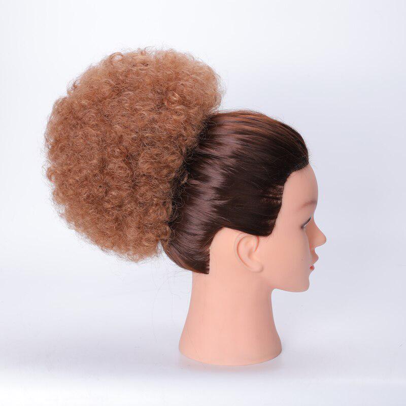 MISSQUEEN Accessorio sintetico per capelli chignon ricci afro soffio con clip per estensione dei capelli elastici per capelli afro per ragazza e donna