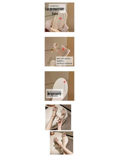 Niche Women's Fairy-Style Wedge Sandals, Summer 2025 - One-Strap Thick Sole Roman Design