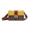 Baguette Silver Buckle Logo Double F Pattern Leather Handbag Men Handbags Brown 7M0295AFSCF1EG8