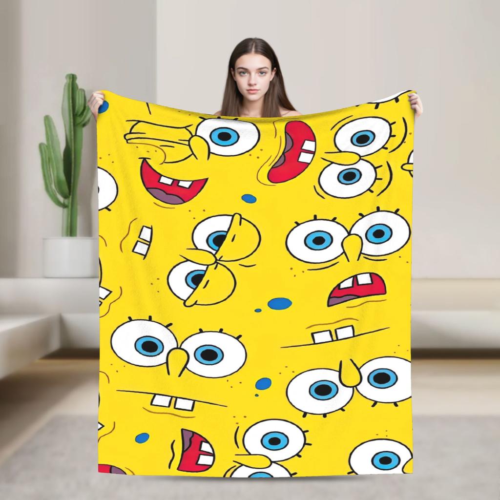 Patrick Star Blankets SpongeBob SquarePants Fuzzy Funny Warm Throw Blanket for Home Restaurant Spring/Autumn