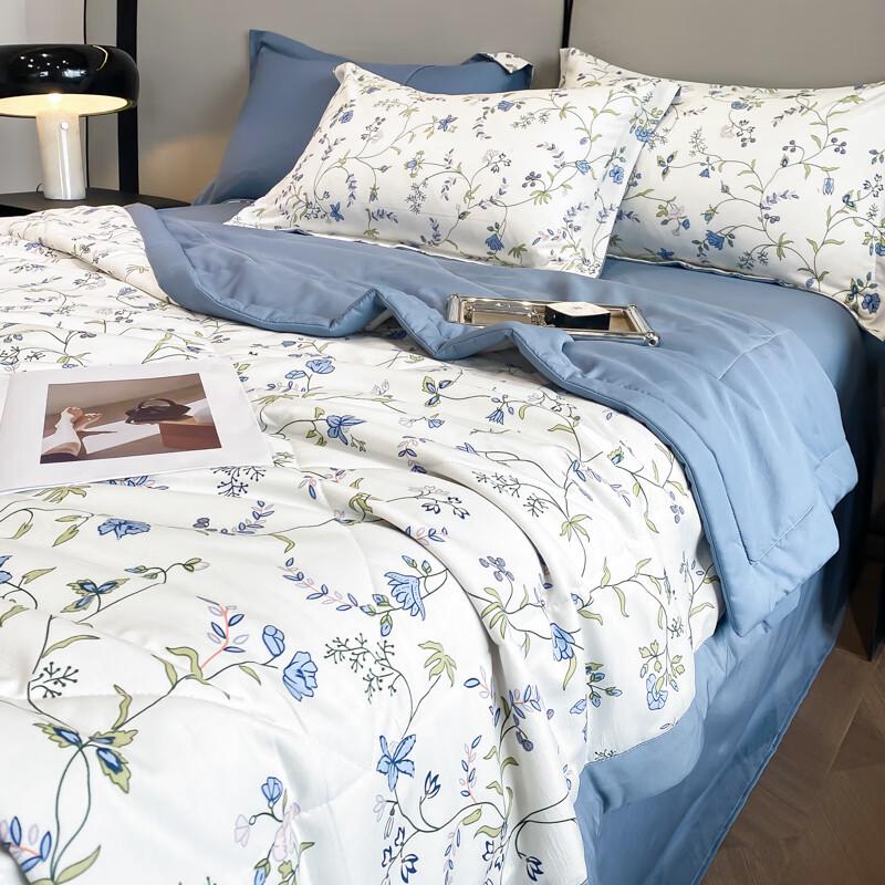 Plover Hemp-Feel Cotton Summer Quilt Set