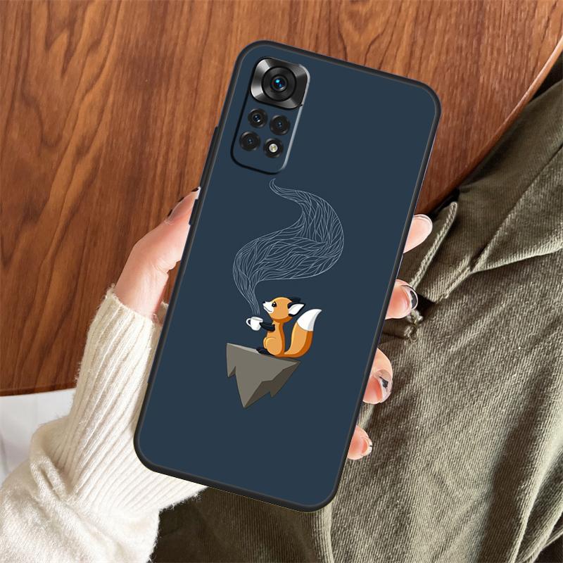 Anime Funny Fox Case For Xiaomi Redmi Note 14 Pro 13 12 11 10 15 Pro Plus Redmi 15 C 13 10C 12C 14C 13C Cover
