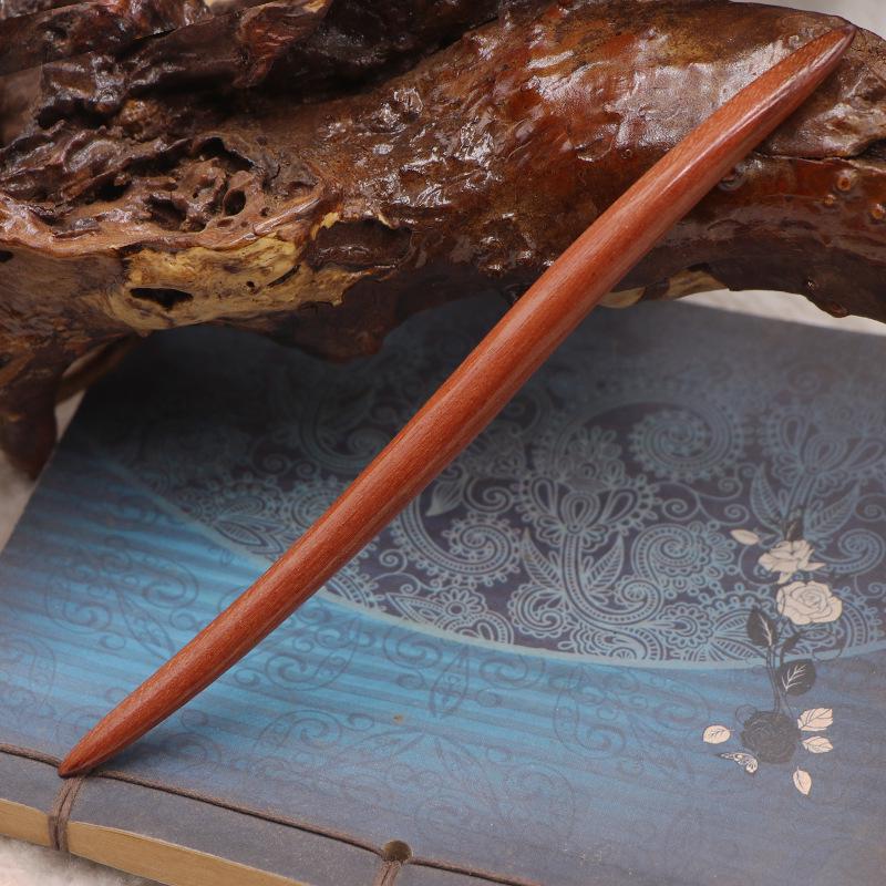 Modern & Ancient Style Peach and Sandalwood Hairpins for Women - Wooden Hair Bun Pins, New Chinese Style