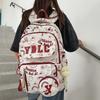 Printed Student Schoolbag Men's Large Capacity Travel Backpack Women's Campus Backpack with Coin Purse