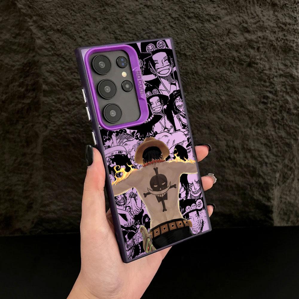 Portgas D Ace Hot Anime Case For Samsung S26 S25 S24 Ultra Cases For Galaxy S23 S22 S21 FE S20 Ultra Plus Shockproof Phone Cover