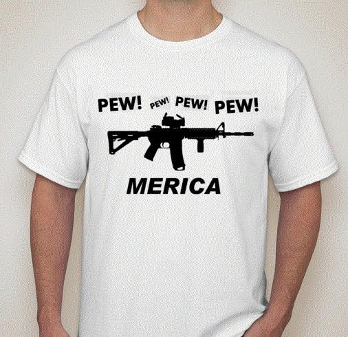 Merica pew pew pew 2A 2nd amendment gun rights lover T shirt XXL