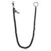 Men Hip Hop Pants Chain Black Alloy Skull Secure Travel Wallet Chain Heavy Duty Jeans Link Coil Waist Chain